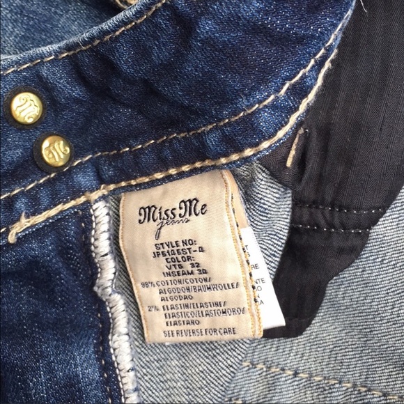 Miss me Denim Embellished Straight Leg Jeans - Picture 4 of 5